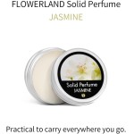 Flowerland Perfume sólido - Bálsamo de bolso portátil perfeito para uso em viagens - Perfume de fragrância natural para homens e mulheres - Natural e vegano - Jasmim (30 ml) - Imagem 6