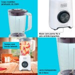 Black+Decker Liquidificador Fusion Control 2L Branco L800-B2 - Imagem 6