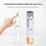 Mixer De Mão, Mini Processador De Alimentos 220V 200W, Lâminas De Aço Inox, 2 Velocidades, Desmontável e Fácil Limpeza, Whey e Outras Bebidas, Sumo De Fruta, Alimentos Complementares - Imagem 6