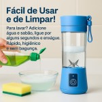 Mini Liquidificador Portátil Recarregável – Shake Rápido Onde Estiver | Ideal para Suco, Detox, Pré-Treino, Trabalho e Academia - Imagem 7
