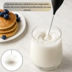Mini Mixer Portátil Misturador de Bebidas Batedor Espumador de Leite USB Recarregável Cozinha Cafe Ovo - Imagem 2