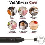 Mixer Elétrico Portátil Recarregável para Café e Bebidas, 3 Velocidades com 2 Batedores de Aço Inoxidável, Espumador de Leite, Batedeira para Ovos, USB Incluso - Imagem 4