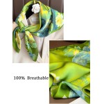 Cachecóis femininos de seda e pescoço de cabeça de 69,8 cm lenço bandana para mulheres - Imagem 4