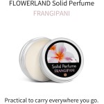 Flowerland Perfume sólido – Perfume portátil de bolso perfeito para uso em viagens – Perfume de fragrância natural para homens e mulheres – Natural e vegano – Frangipani (30 ml) - Imagem 3