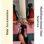 4 cachecóis modernos para mulheres, lenços boho multifuncionais, faixas de cabeça, cachecol de cetim para bolsa de acessórios de cabelo - Imagem 4