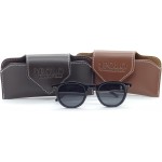 Óculos de Sol Polo London Club REDONDO, Unissex, Casual com Proteção UVA/UVB kit contém Case Couro ECO, VA5097 PRETO - Imagem 7
