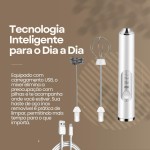 Mixer Misturador Batedor Portátil Sem Fio Para Misturar Líquido Mexer Ovo Recarregável Usb 2 em 1 (PRETO) - Imagem 5