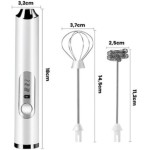 Mixer Misturador Batedor Portátil Sem Fio Para Misturar Líquido Mexer Ovo Recarregável Usb 2 em 1 (PRETO) - Imagem 8
