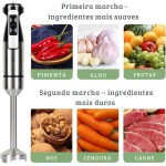 Mixer Processador Misturador Moedor Carne 5 Em 1 1000W (PRATA 110V) - Imagem 7