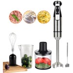 Mixer Processador Misturador Moedor Carne 5 Em 1 1000W (PRATA 110V) - Imagem 9