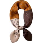Lenço Feminino Cetim Toque de Seda, Estampa Poá Bolinhas Vintage, Quadrado 70x70cm, Elegante, Sofisticado, Versátil | Lenço Pescoço, Cabelo, Cabeça, Bolsa, Cropped | Echarpe Feminina | Scarf Luxo - Imagem 4