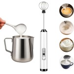 Mini Mixer Elétrico Portátil, 3 Velocidades, Batedor Fouet Inox, Recarregável USB, Misturador para Bebidas e Ovos - Imagem 3