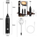 Mini Mixer Elétrico Portátil, 3 Velocidades, Batedor Fouet Inox, Recarregável USB, Misturador para Bebidas e Ovos - Imagem 5