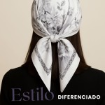 Kit 2 Lenços Quadrados Cetim 90×90 cm – Estampados Sortidos, Poliester Toque Seda – Lenço Multiuso Bandana, Echarpe, Top, Cropped e Faixa Bolsa - Imagem 7