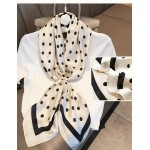 Cachecóis femininos de seda para pescoço de cabeça de 69,8 cm lenço bandana para mulheres - Imagem 3