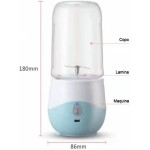 Mini Liquidificador Portátil Recarregável USB – Mixer Juice 400ml | Para Shakes, Sucos, Papinhas | Copo 2 em 1, Bateria de Longa Duração, Ideal para Academia, Viagens e Trabalho - YASDA (ROSA) - Imagem 8