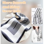 Lenço de cabeça para mulheres 150 cm moda lenços longos de pescoço de cabelo para bolsa - Imagem 5