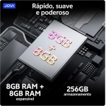 Smartphone JOVI Y29s 5G, 256GB, 8+8GB RAM Turbo, Dimensity 6300 2.4GHz, câmera dupla 50MP, tela 6,7" 90Hz, bateria 6000mAh com carregamento 44W, IP64, Android 15, Violeta Cristal - Imagem 7