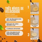 Mini Mixer Portátil USB Recarregável – Espumador de Leite, Café, Batedor de Ovos, Whey e Bebidas, 3 Velocidades - Imagem 4
