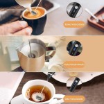 Mixer Elétrico Portátil USB Recarregável – Espumador de Leite, Shakes, Cappuccinos e Bebidas Cremosas – 3 Velocidades, Aço Inoxidável, Leve e Fácil de Limpar. - Imagem 6