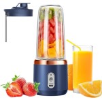 Liquidificador pessoal | Mini liquidificador portátil 400 ml para shakes – Copo suviagem com 6 lâminas, liquidificador suco, máquina mistura alimentos para bebês para casa, cozinha, - Imagem 8