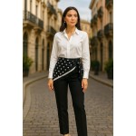 Lenço de Seda Cetim Feminino Estampado Poá Vintage | Acessório para Cintura, Pescoço, Cabelo e Bolsa | Toque Macio e Acetinado (VARIAÇÃO DE COR) - Imagem 4