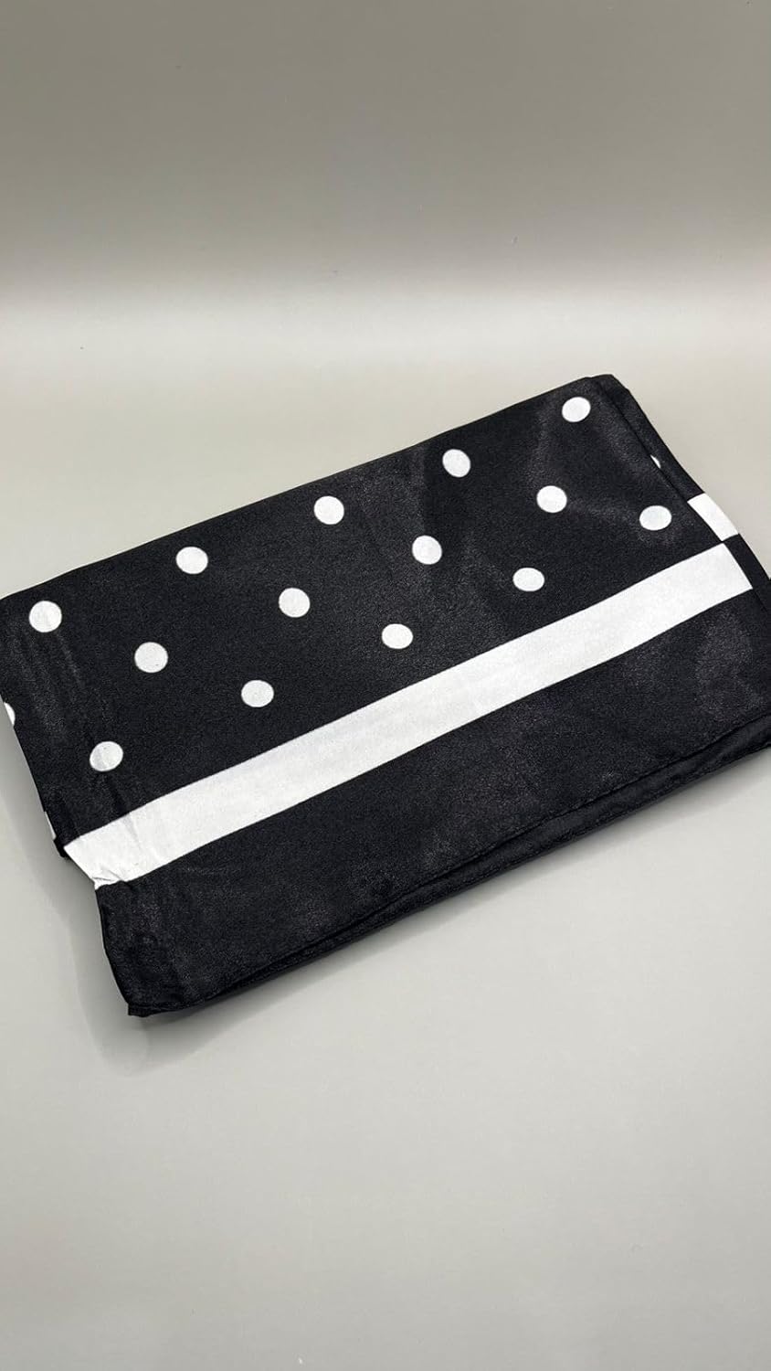 Lenço de Seda Cetim Feminino Estampado Poá Vintage | Acessório para Cintura, Pescoço, Cabelo e Bolsa | Toque Macio e Acetinado (VARIAÇÃO DE COR) - Imagem 6