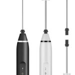 Mini Mixer Inox Portátil Elétrico USB Recarregável 2 em 1: Prepara Bebidas Cremosas, Batedor de Ovos, Misturador de Bebidas, Fuê Multiuso com 3 Velocidades Durabilidade
