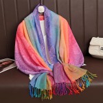 Goood Times Fashion Women's Silk Scarf Luxury Satin Shawl Wraps - Imagem 9
