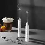 Mini Mixer Misturador de Bebidas Batedor de Ovos Processador Elétrico Recarregável Portátil Inox Fuê Multiuso Premium Turbo Sem Fio Carregamento Usb Três Velocidades - Imagem 3
