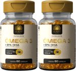 Ômega 3 1400mg Rico em EPA DHA Ultra Concentrado | Sem sabor residual | Ca.nuts 60 Cápsulas (2 Potes - 120 Cápsulas)