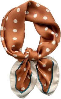 Lenço Feminino Cetim Toque de Seda, Estampa Poá Bolinhas Vintage, Quadrado 70x70cm, Elegante, Sofisticado e Versátil | Lenço Pescoço, Cabelo e Bolsa | Echarpe Feminina | Scarf Luxo