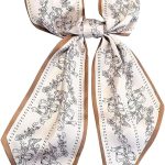 Lenço de cabeça para mulheres 150 cm moda lenços longos de pescoço de cabelo para bolsa