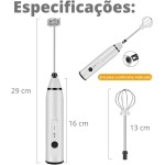 Mini Mixer Fuê Misturador Elétrico Portátil Recarregável 2 em 1 para Café, Shakes, Bebidas e Suplementos - USB, Leve, Sem Fio - Imagem 2