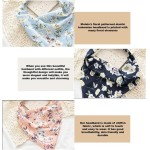Conjunto de lenços de cabeça de chiffon floral de 3 peças, envoltório de cabelo elástico leve para mulheres, versátil para praia, viagens e uso diário - Imagem 3