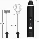 Misturador Elétrico Portátil Recarregável USB – Mini Mixer Fuê Elétrico Sem Fio para Café, Leite, Ovos e Bebidas | Mixer de Mão - Imagem 8