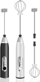 Mini Mixer Misturador de Bebidas Batedor de Ovos Processador Elétrico Recarregável Portátil Inox Fuê Multiuso Premium Turbo Sem Fio Carregamento Usb Três Velocidades