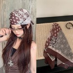 Lenço de bandanas de cabelo para mulheres, médio, quadrado, leve, moderno, cachecóis para mulheres, cachecóis boho 70 × 70 cm - Imagem 5