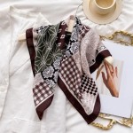 Lenço de bandanas de cabelo para mulheres, médio, quadrado, leve, moderno, cachecóis para mulheres, cachecóis boho 70 × 70 cm - Imagem 7