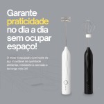 Mini Mixer, Misturador Multiuso Elétrico Portátil de Bebidas Batedor Espumador para Batidas e Misturas Rápidas (Branco) - Imagem 4