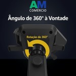 Suporte Veicular para Celular – Ventosa Ultra Forte, Rotação 360° e Antivibração, Ideal para GPS, Waze e Motoristas de App - Imagem 6