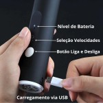 Misturador Mini Mixer 2 em 1 Fuê Portátil Elétrico Recarregável USB 3 Velocidades - Imagem 3