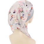 Lenço de cabeça de quimioterapia pré-amarrado para mulheres, gorros, estampa de câncer, bandana slip on, headwrap caveira, turbante, boné - Imagem 6