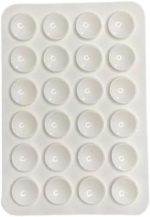 Suporte de Silicone Ventosas para Celular – Fixação em Espelhos e Superfícies Lisas Branco