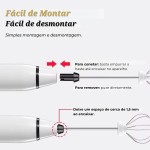 Mini Mixer Elétrico Portátil Recarregável USB – 3 Velocidades | Batedor de Ovos, Leite e Café | Potente e Prático - Imagem 8
