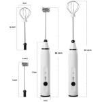 Mini Mixer Elétrico Portátil Recarregável USB – 3 Velocidades | Batedor de Ovos, Leite e Café | Potente e Prático - Imagem 9