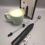 Mini Mixer Elétrico Recarregável USB Batedor de Ovos e Bebidas com Indicador de Carga 2 Hastes Misturadoras e Controle de Velocidade - Imagem 4