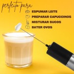 Mini Mixer Portátil com Copo Medidor 570ml – Espumador de Leite para Café, Batedor de Ovos e Misturador para Whey Protein – A Pilha, Sempre Pronto - Imagem 5
