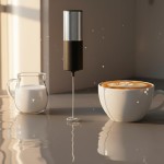 Mini Mixer Portátil com Copo Medidor 570ml – Espumador de Leite para Café, Batedor de Ovos e Misturador para Whey Protein – A Pilha, Sempre Pronto - Imagem 8