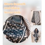 kcctoo Lenço longo de seda de 150 cm feminino moda quadrada lenço de cetim para saco lenços de cabelo presente 150 x 15 cm - Imagem 5